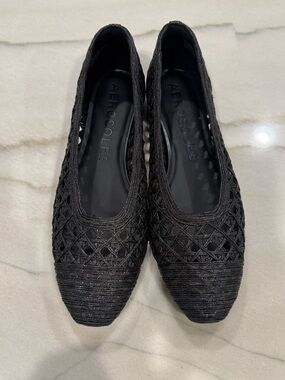 Aerosoles Ballet Flats Size 11 Black Woven Raffia